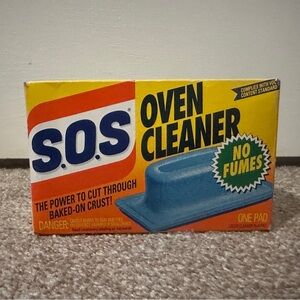 S.O.S. SOS Oven Cleaner Pad Vintage 1990 No Fumes Factory Sealed NOS TV Prop USA